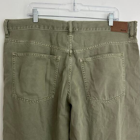 Madewell Women's Superwide Leg Airy Denim Drawstring Jeans Green 30 New - Picture 7 of 11